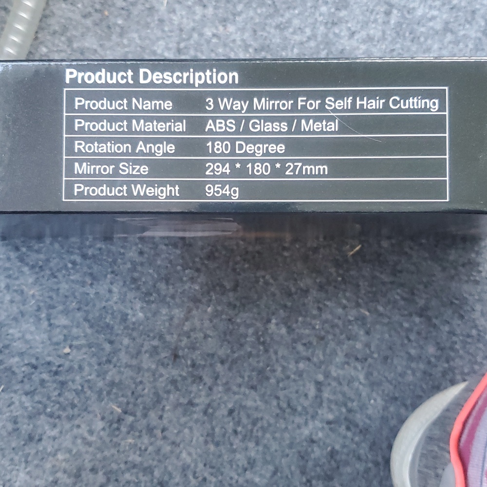 3-Way Portable Folding Mirror - Black..NIB - Picture 3 of 7